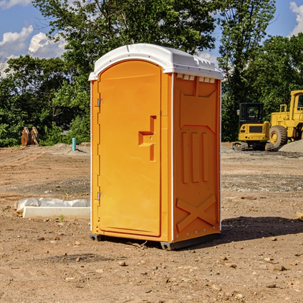 how often are the portable restrooms cleaned and serviced during a rental period in Cameron Mills New York